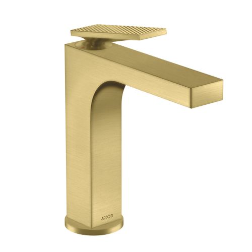 AXOR-HG-AXOR-Citterio-Einhebel-Waschtischmischer-160-mit-Hebelgriff-und-Ablaufgarnitur-Rautenschliff-Brushed-Brass-39081950 gallery number 1